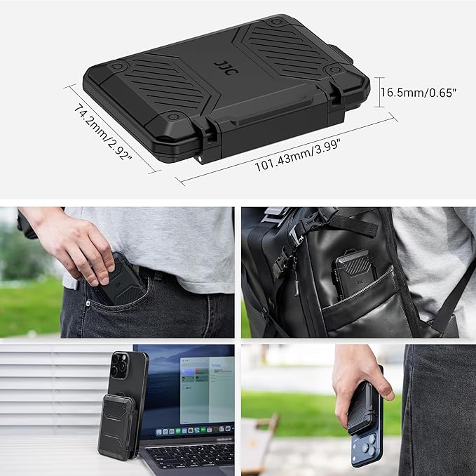 Small 18 Slots Memory Card Case for 8 SD 4 CFA 4 TF and 2 Nano SIM Cards, IP67 Waterproof Anti-Shock Anti-Dust, Compact Size & Portable SD SDHC SDXC CFexpress Type-A Card Holder Organizer Storage Box - Image 8