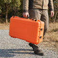 Relaxweex 1 Pcs Waterproof Hard Case with DIY Customizable Foam Insert Portable Protective Case with Knife for Camera Drones Equipments Tools Test Instruments(Orange,22.4 x 16.1 x 10.2 Inch) by Relaxweex