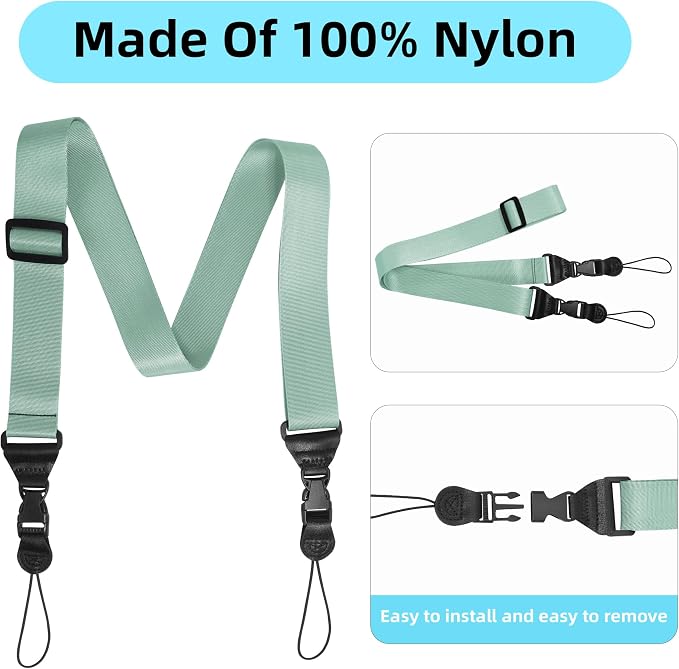 Adjustable Shoulder Strap, iPad Strap Nylon Neck Lanyard | for iPad/Samsung Tablet Case,Camera Binocular Crossbody Laptop Luggage Bag - Image 4