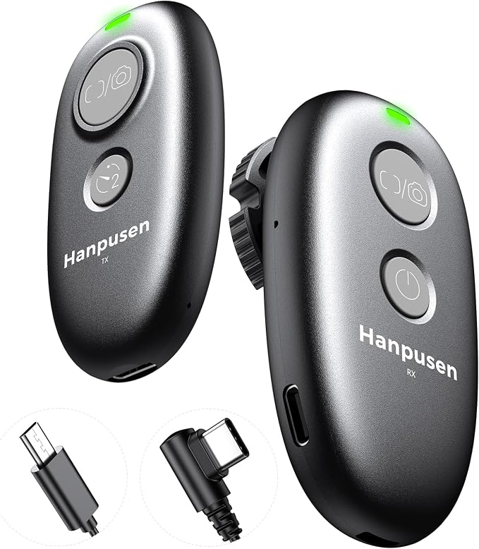 for Sony Camera Rechargeable Remote Shutter Release Wireless Remote Control | for Sony A6400/A6700/A6100/A7 IV/A7 III/ZV-1/ZV-E10II/FX3/FX30/FX2/RX100 VII/A7 V/A1 II/A7C II/ZV-E1, No Disposable Batteries by HANPUSEN