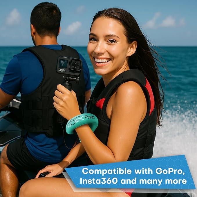 Nordic Flash Waterproof Phone & Camera Float Wrist Strap for Underwater | Waterproof Float Strap Compatible with GoPro Hero 13, Insta360 X4, DJI Action 5 Pro, iPhone, OM System TG-7 & Kodak WPZ2 - Image 4