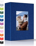 Artfeel Photo Album 4x6 with 100 Pockets,Slip-in Picture Albums,Linen Cover Memory Book with Front Window,White Page Vertical Photo Book for Wedding,Family,Anniversare,Baby,Vacation by Artfeel