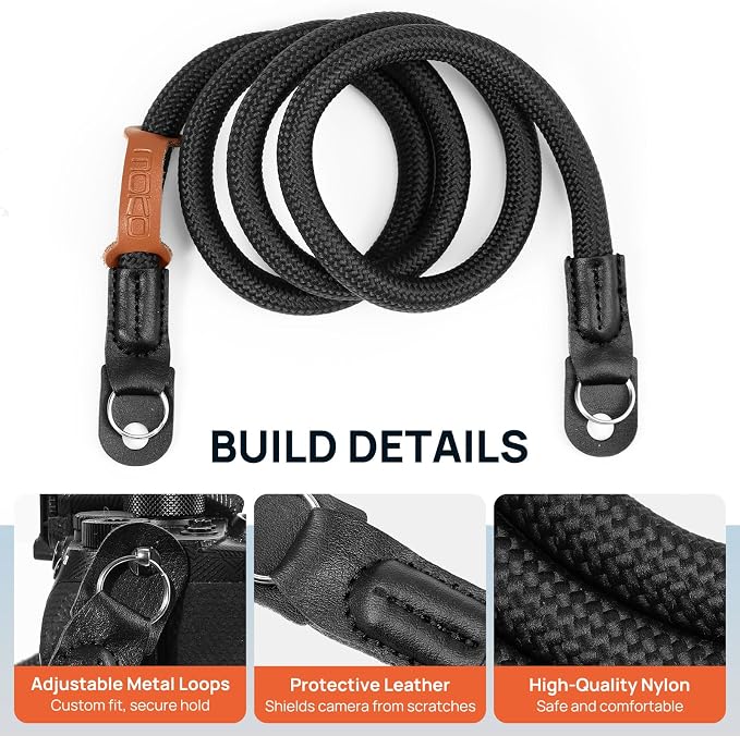 MoKo Camera Strap, 100cm Neck & Shoulder Rope Camera Straps for Photographers, for Canon Sony Nikon Fuji DSLR - Image 5