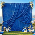 20x12 ft Royal Blue Backdrop Curtains for Weddings, Birthdays and Photos | 4 Panels 5x12 ft, Wrinkle-Free Polyester Drapes, Washable, Ironable, 4 in Rod Pocket for Baby Showers Photography Background by PartyVillage
