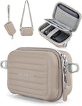 BAGSMART Digital Camera Case, Small Camera Bag with 2 Carrying Ways, Brown | Lightweight Camera Sling Bag for Canon Powershnot ELPH 180/190/Sony DSCW800/DSCW830, Waterproof & Protective by BAGSMART