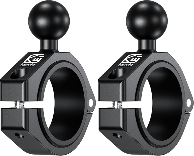 BRCOVAN Aluminum Alloy Large Bar Clamp Mount Base with 1'' TPU Ball (Pack of 2) by BRCOVAN