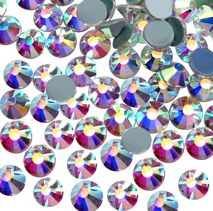 Jollin Hotfix Rhinestones Flatback Crystal Gems 4mm SS16, Crystal AB | 1440pcs Hot Fix Crystals Glass Rhinestones for Bedazzling, Crafting, Clothes, Shoes & Accessories DIY Decoration by Jollin