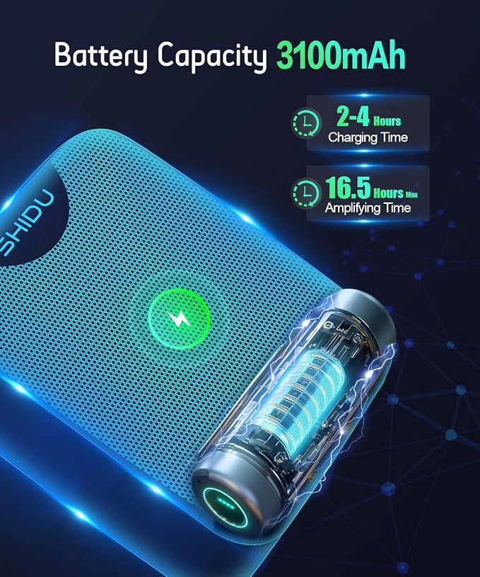 SHIDU 35W Voice Amplifier for Teachers Bluetooth Wireless Lavalier Mic | Portable Microphone and Speaker, Power Voice Amplifier Personal Clip on Microphone System for Tour Guides Fitness Instructors - Image 4