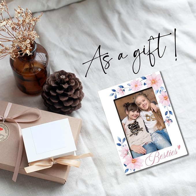Best Friends Picture Frame 4 X 6 Photo, Friendship Picture Frame With Back Bracket, Desktop Display, Sisters Besties Gifts, Women's Home Office Decor And Accessories -D04 - Image 7