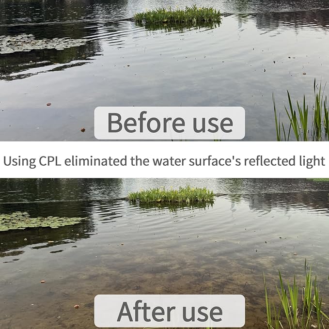 52mm CPL Filter for Phone/DSLR, HD Circular Polarizer Polarizing Filter with Universal Clip, Lens Attachment for iPhone 16 15 14 13 12 Samsung Galaxy Pixel and Other Smart Phones/Camera - Image 2