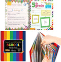 Motipuns School Memory Book Photo Album for Kids, Rainbow | School Years Keepsake Book Album Scrapbook from Preschool Through 12th Grade with 14 Pocket for Storage Portfolio Pictures by Motipuns