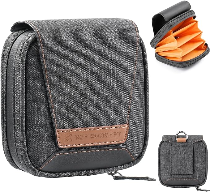 K&F CONCEPT 4 in 1 Basic Model Lens Filter Pouch Up to 95mm | Solar Filter Pouch Case, Camera Lens Filter Storage Wallet, For ND UV CPL Filter, Waterproof Filter Case, BF07 by KFCONCEPT