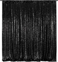 Poise3EHome Black Sequin Backdrop, 10Ft x 10Ft Glitter Photography Background Curtains, Sequence Drapes for Party Baby Shower Wedding Birthday Christmas Thanksgiving Halloween Decoration by Poise3EHome