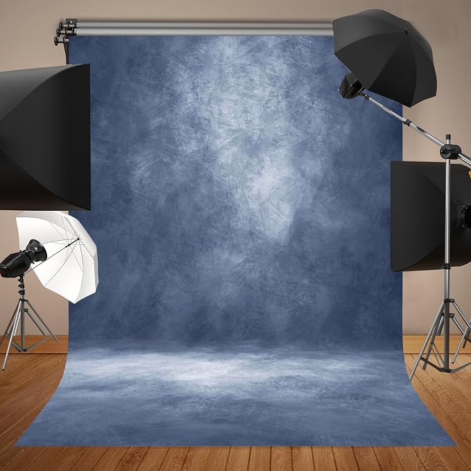 Abstract Photography Backdrop for Photoshoot 8x12ft,Blue,No Stand | Professional,Polyester Fabric,Roller Pocket on Top,Vintage Portrait Photo Props Booth Background,Photoshoot Studio - Image 6