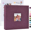 Mublalbum 12x12 Inch 3 Ring DIY Scrapbook Photo Album 40 Pages, Purple | 3 Ring Binder Scrapbook, Linen Cover, 20 Plastic Sleeves 40 Pages, Memory Book for Wedding, Baby, Family, DIY Projects by Mublalbum
