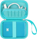 Hard Carrying Case for Kodak Step Instant Smartphone Photo Printer - Portable Mini Color Wireless Mobile Printer, Zipper Mesh Pocket for USB Cable, Photo Paper, Green by Supmay