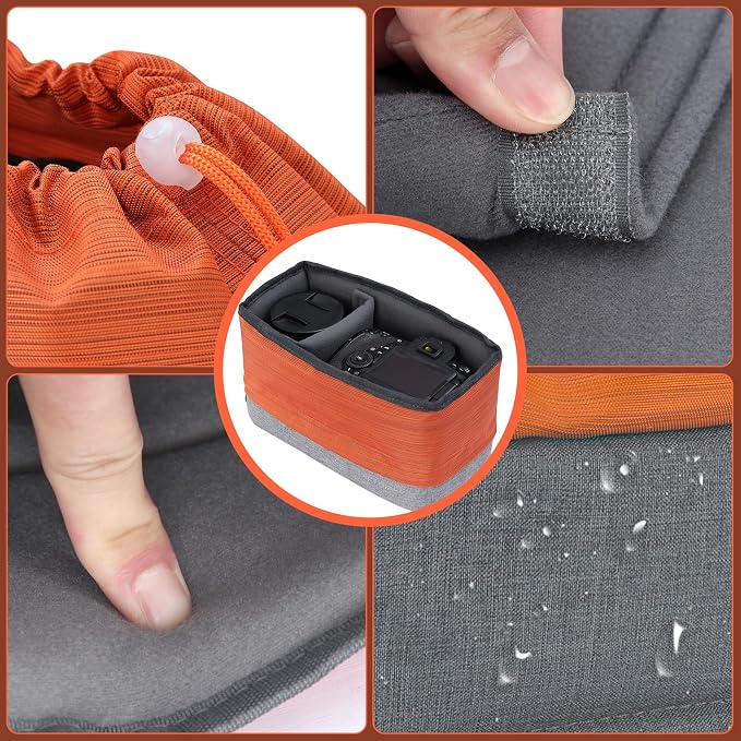 Koolertron Waterproof DSLR Camera Bag with Removable Insert, Adjustable Compartments, Fits in Camera Bags - Protective Case for DSLR/SLR Cameras & Accessories - Image 5