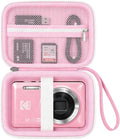 Camera Carrying Case for KODAK PIXPRO FZ55/ FZ45 Digital Camera | Camera Storage Case. Hard Protective Bag With Mesh Pocket Fits Batteries Cable Memory Card Card Reader, Pink by Unknown
