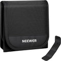 NEEWER 82mm Filter Case, Trifold Foldable Splash Resistant Protective Carry Pouch Storage Bag Accessories, Holds Up to Three 82mm Round Camera Lens Filters, PB15 by Neewer