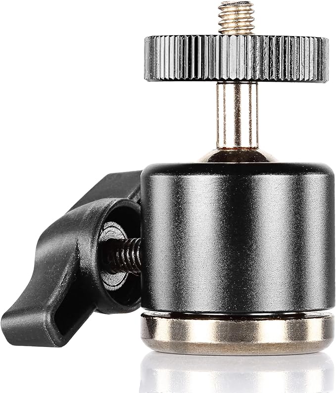 Neewer® Aluminum Alloy 360 Degree Rotating Swivel Mini Ball Head with 1/4" 3/8" Thread Base Mount for DSLR Camera Like Canon,Nikon,Sony/Camcorder/iPhone 6s/6/5S/5/4S/4,Gopro HD Hero 1/2/3/3+/4 by Neewer