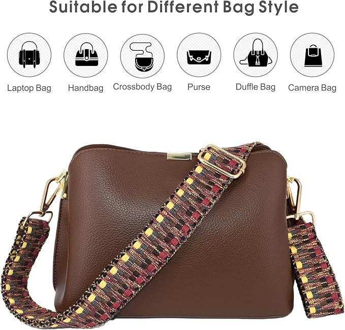 Replacement Purse Strap Shoulder Strap Adjustable Crossbody Strap for Women Crossbody Wide Shoulder Bag - Image 4