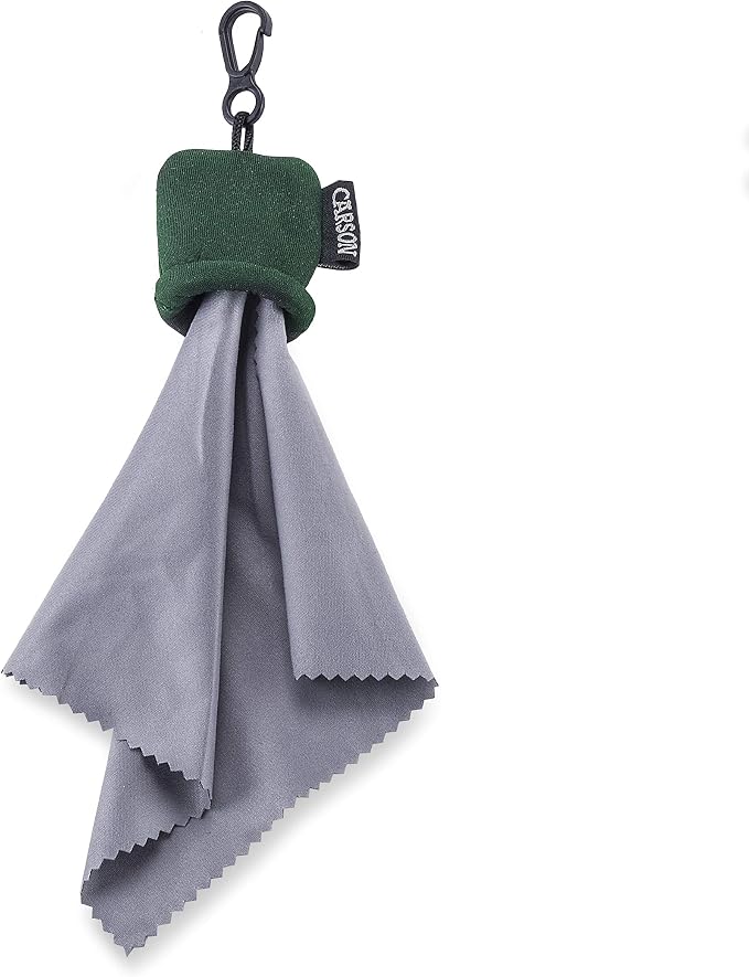 Carson Stuff-It Microfiber Lens Cloth Cleaning System for Eyeglasses, Smartphones, Tablets, Optics, Lenses, Cameras and More by Carson