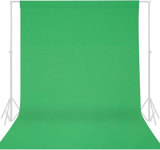 GFCC Greenscreen Backdrop Chromakey Streaming Photography, 10x20FT | Non-Reflective, Easy Hang, Multipurpose Background for Gaming Studio Photoshoot Christmas Party Video Recording High Density by GFCC