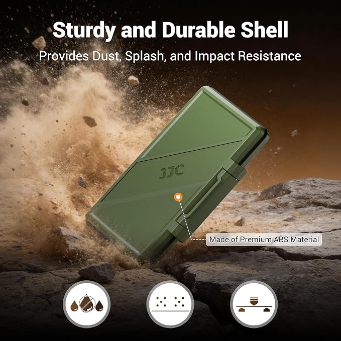Orange Memory Card Case Micro SD TF SD Card Case Storage Holder Wallet | Compact Micro SD Card Holder Wallet for 24 Micro SD SDXC SDHC TF Cards and 12 SD SDXC SDHC Cards, Ergonomic Locking Systerm - Image 5