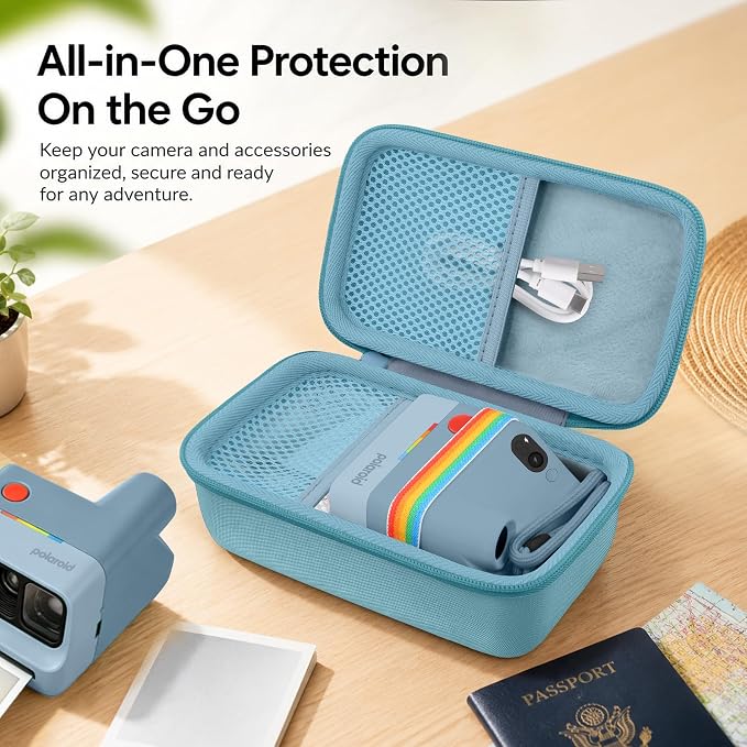 khanka Case for Polaroid Go Gen 3 Mini Instant Camera(9195/6653),Blue | Fits for Polaroid Go Generation 2,Accessory Storage Pocket, Travel-Ready Portable Storage,Case Only - Image 8