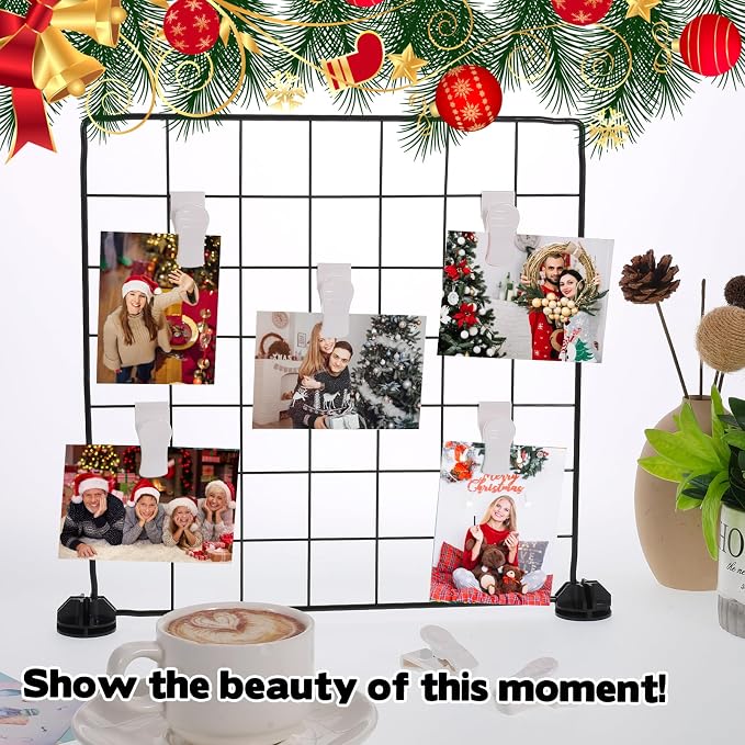 20 Pcs Grid Wall Hooks Clips, Gridwall Accessories Hanging Display Oil Painting Sign Panel Wall Wire Rack Clips for Retail, Art Exhibition and Workspace Organization Displays and Storage - Image 6