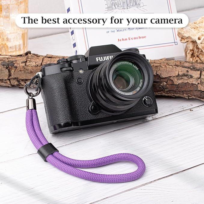 VOVMOEYA Camera Wrist Strap Rope,Camera Hand Strap Compatible with Fujifilm Nikon Sony DSLR Camera - Purple - Image 5