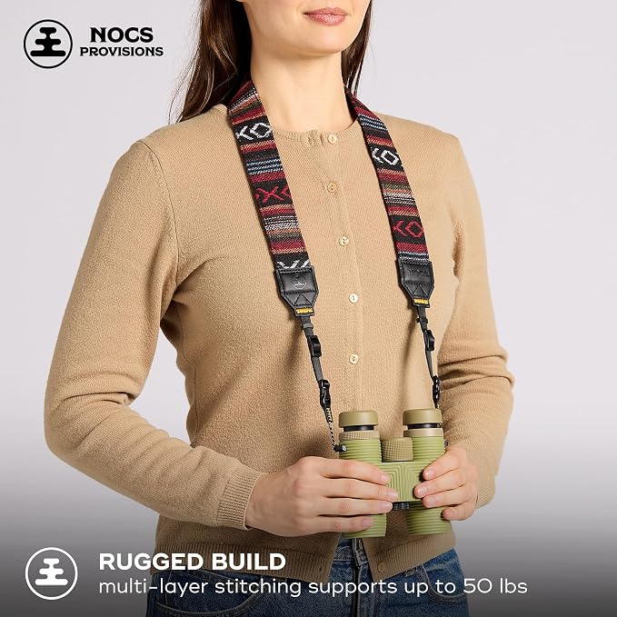 Nocs Provisions NocLoc Woven Tapestry Strap, Binocular & Camera Carry Accessory for All‑Day Comfort Hold - Thicket - Image 4