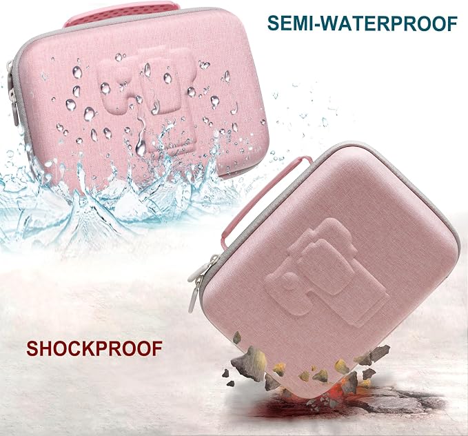 Small Camera Case Bag for Canon EOS Rebel T7/R50//R100 DSLR Camera Pink | Hard Carrying Travel Case for Canon EOS Rebel T7/R50//R100/R6 Mark II/R8/R6 Mark III/R50 V/T6/R10/R5 Mark II DSLR SLR Camera - Image 5