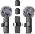 MAYBESTA Wireless Mini Microphone for iPhone, Android Phone - 2 Pack Lavalier Lapel Mic for Audio Video Recording - Clip on Content Creator Microphones for YouTube Tiktok Podcast Vlogging by MAYBESTA