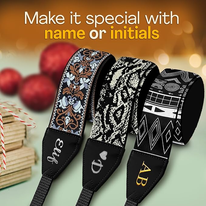 Art Tribute Custom Camera Strap Retro Brown - Add Your Text and We Make It Especially For You Get Your Own Personalized Gift Camera Strap, No Shipping Cost! - Image 2