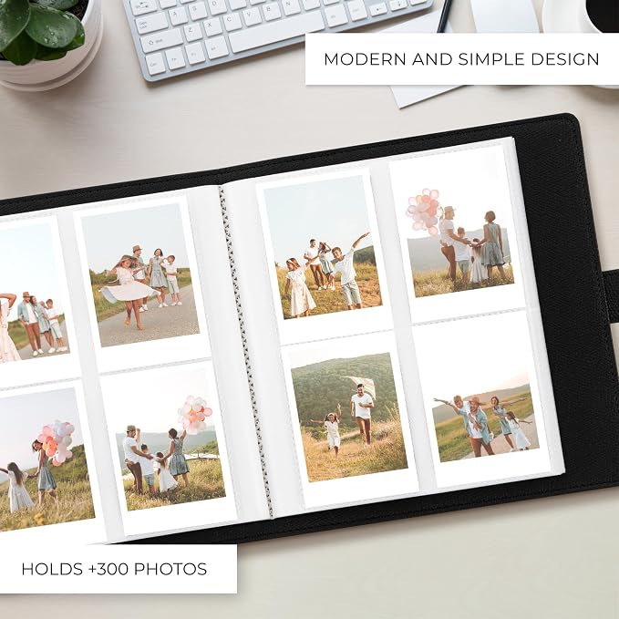 Beautiful Photo Album for 2x3 in Polaroid Photos - Instax Mini Compatible | Safely Holds Your 300+ Pictures of Unique Memories - The Perfect Book to Store Pictures or Trading Collection Cards - Image 8