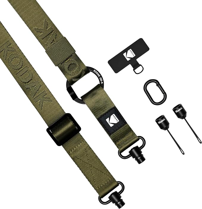 KODAK Multi-Purpose Camera Strap (Olive) - Quick-Detach System, Lightweight, Durable Metal Swivels, Multiple Usages, SLR Cameras, Compact Cameras, Smart Phones - Image 2