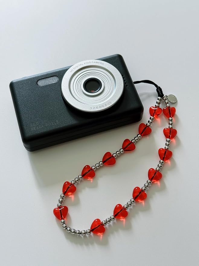 Drawwind Phone Charm Beaded Wristlet Strap Universal Cell Phone Lanyard Cute Bracelet Wrist Strap Beaded Chain String Handmade Accessories for Case Camera Bags (Lucky Love) - Image 5