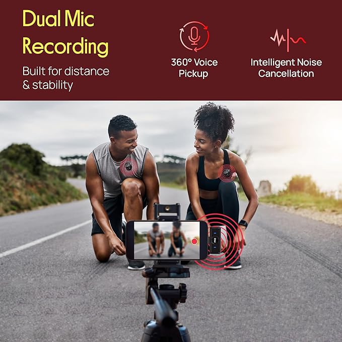 Pyle Wireless Lavalier Microphone System | Noise-Canceling Clip-On Mic with Magnetic Mount, 8H Battery, Charging Case, Windscreens | USB-C Plug & Play for Vlogging, Interviews, Streaming & Podcasts - Image 4