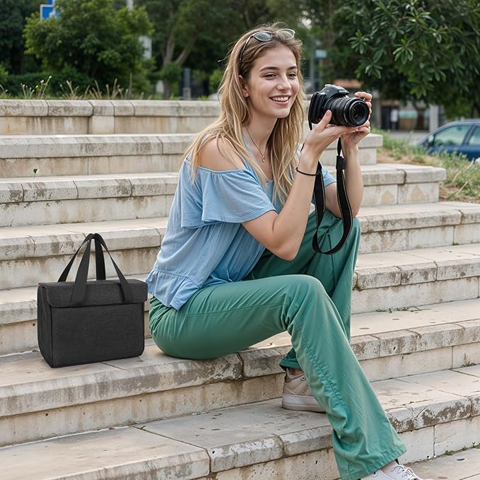 BAIGIO Camera Insert Bag Camera Cube Foldable Camera Bag Insert with Handle DSLR SLR Camera Insert for Backpack Shockproof and Water-resistant Protective Camera Inner Organizer - Image 6