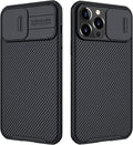 Mangix for iPhone 13 Pro Case with Camera Cover,Slim Fit Thin Polycarbonate Protective Shockproof Cover with Slide Camera Cover, Upgraded Case for Apple iPhone 13 Pro (Black) by Mangix
