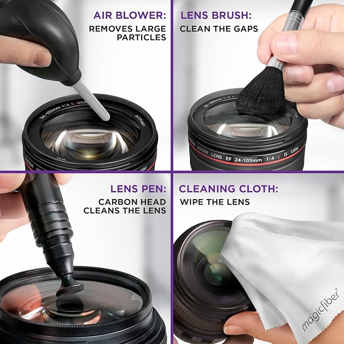 Altura Photo Camera Lens Cleaning Kit, Lens Cleaner for DSLR & Mirrorless | Keeps Gear Spotless & Scratch-Free, Includes Cleaner, Swabs, Pen, Blower, Brush, Cloth & Hard Case - Image 2