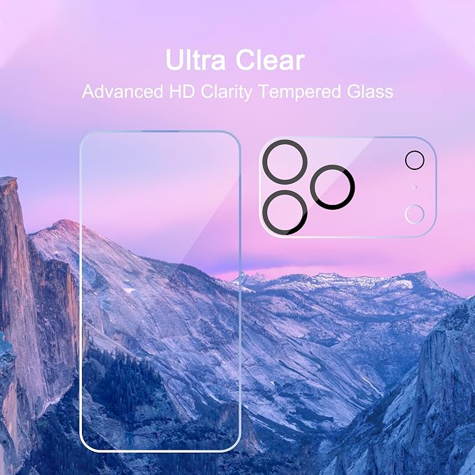 Ailun Screen Protector + Camera Lens Protector for iPhone 17 Pro Max | 3+3 Pack, 6.9 inch, Sensor Protection, Installation Frame, Case Friendly, Dynamic Island Compatible,Tempered Glass - Image 3