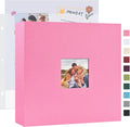 Mublalbum 12x12 Inch 3 Ring DIY Scrapbook Photo Album 80 Pages, Pink | 3 Ring Binder Scrapbook, Linen Cover, 40 Plastic Sleeves 80 Pages, Memory Book for Wedding, Baby, Family, DIY Projects by Mublalbum