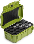 Evergreen 120mm Film Storage Case | Holds 18 Rolls of Medium Format Film | Waterproof, Crushproof, & Freezer Safe (Green) by EvergreenCases