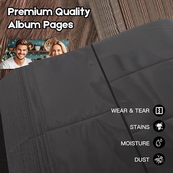 Extra Large Capacity 4x6 Photo Album, Holds 1000 Photos, Blue | Linen Hardcover, Horizontal & Vertical 4x6 Pockets, Removable Acid-Free Pages, Front Display Window, Family, Wedding & Travel - Image 4