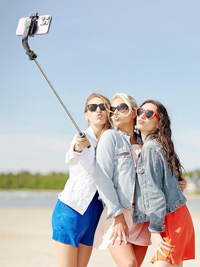 Selfie Stick & Phone Tripod, All in 1 Selfie Stick with Remote, Phone Travel Tripod Stand for Video Recording, Live Streaming, Photograph, Group Photo, Vlog Compatible with All Cellphones - Image 8