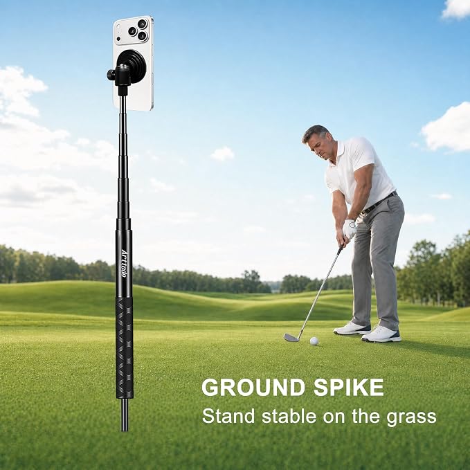Golf Tripod & Monopod, Magnetic Mount and Adjustable Stick for Golf Swing | 9–59" Adjustable Height to Capture Every Swing Angle, Easy to install, Portable, Compatible with Phones or Cameras - Image 2