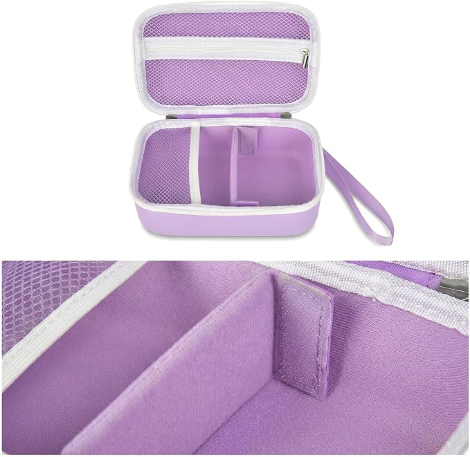 Kids Camera Case for Instant Print and Film Cameras, Purple | For Cimizi/ for GREENKINDER/ for Gofunly/ for HiMont Kid Camera, Shockproof Organizer with Removable Divider & Mesh Pockets - Image 8
