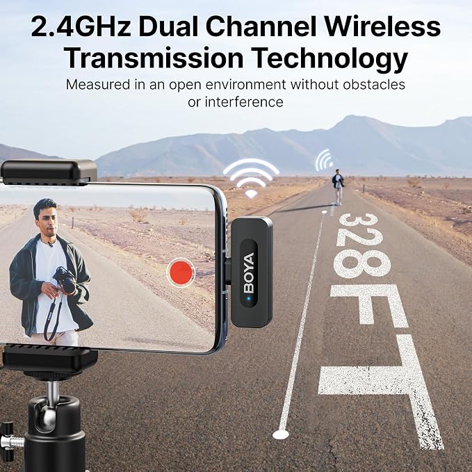 BOYA BY-V10 USB-C Wireless Lavalier Microphone for iPhone16/15 Android, Type-C Smartphone Laptop, Noise Canceling, Mini Clip-on Microphone for YouTube, Podcast, Facebook, TikTok Vlogging Recordings - Image 5